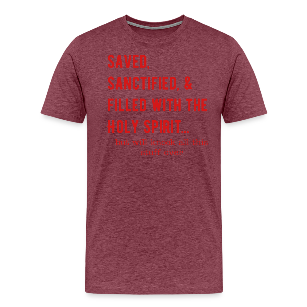 Saved, But Men's Premium T-Shirt Elisheba M6:33