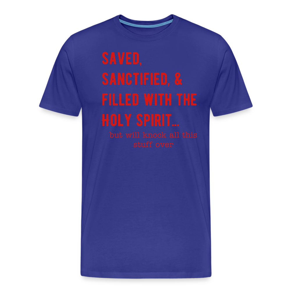 Saved, But Men's Premium T-Shirt Elisheba M6:33