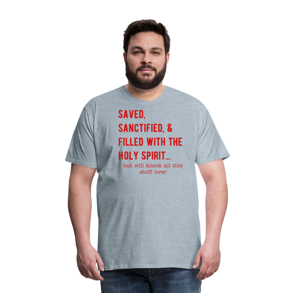 Saved, But Men's Premium T-Shirt Elisheba M6:33