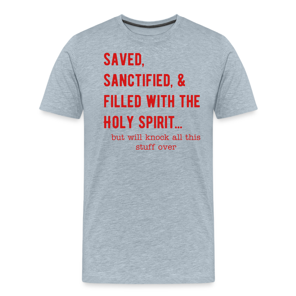Saved, But Men's Premium T-Shirt Elisheba M6:33
