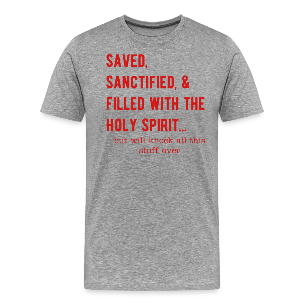 Saved, But Men's Premium T-Shirt Elisheba M6:33