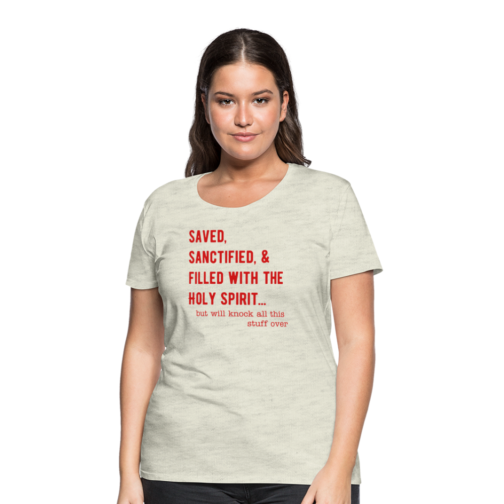 Saved, But Women’s Premium T-Shirt Elisheba M6:33