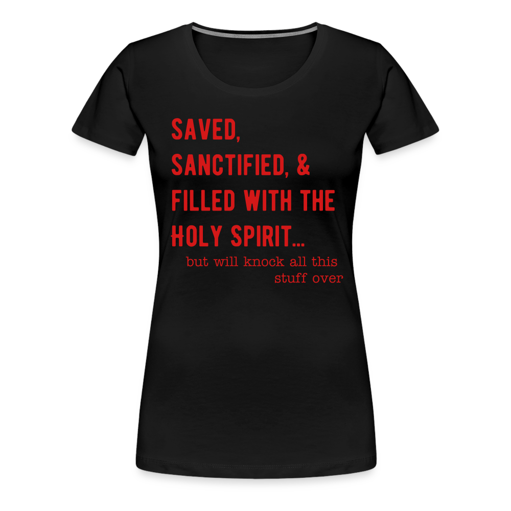 Saved, But Women’s Premium T-Shirt Elisheba M6:33