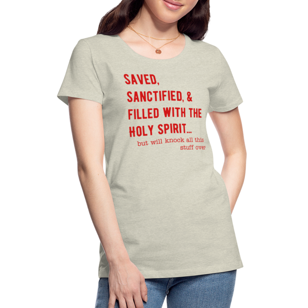 Saved, But Women’s Premium T-Shirt Elisheba M6:33