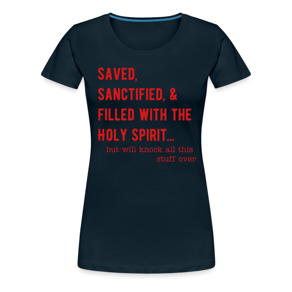Saved, But Women’s Premium T-Shirt Elisheba M6:33