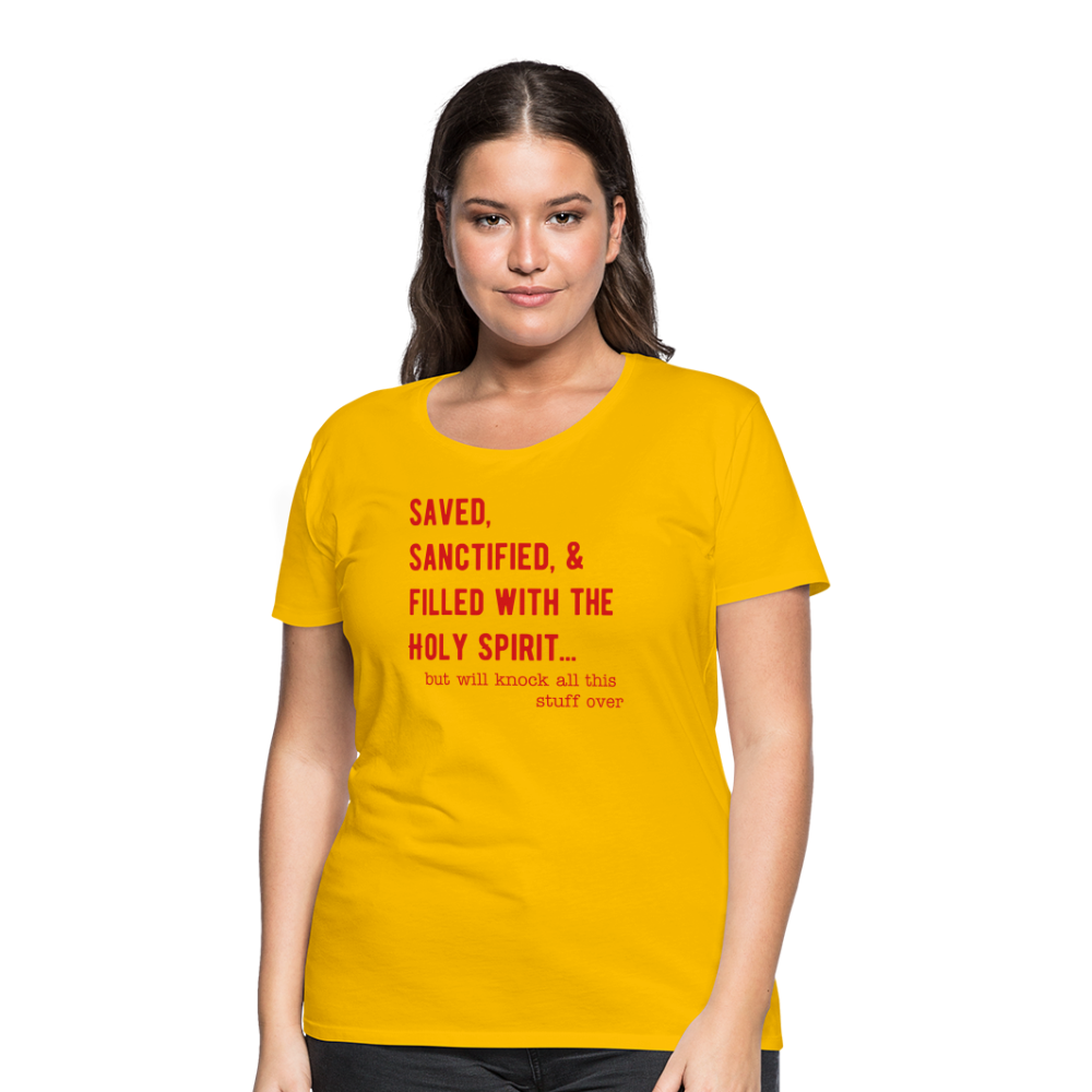 Saved, But Women’s Premium T-Shirt Elisheba M6:33