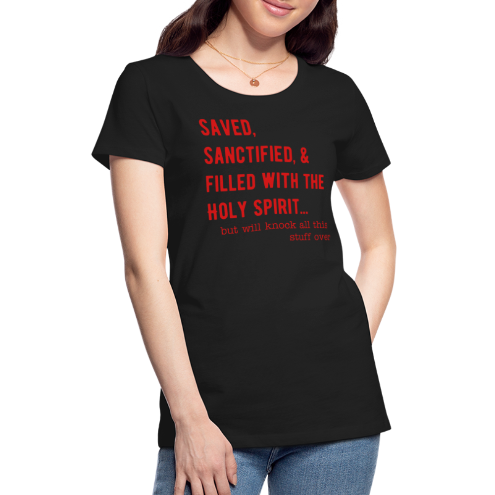 Saved, But Women’s Premium T-Shirt Elisheba M6:33