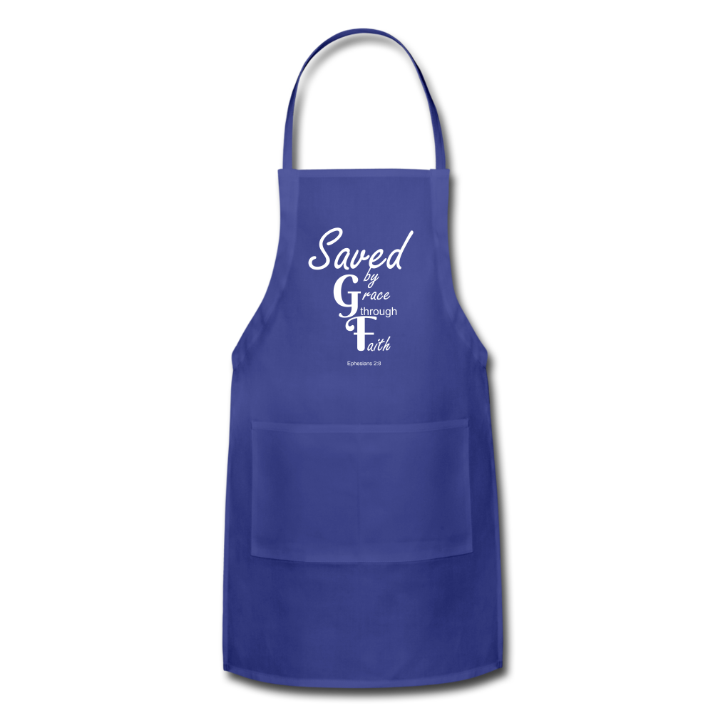 Saved By Grace Through Faith Adjustable Apron Elisheba M6:33