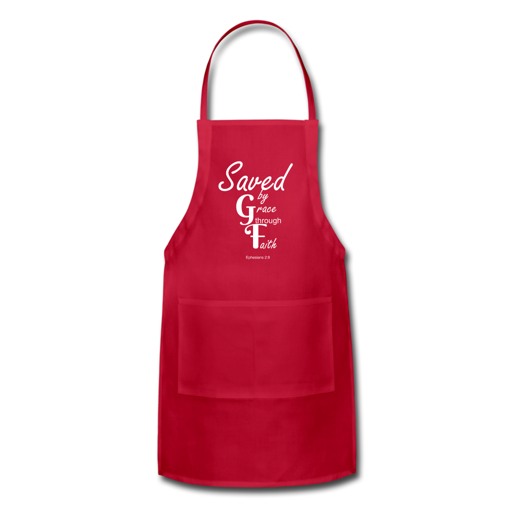 Saved By Grace Through Faith Adjustable Apron Elisheba M6:33