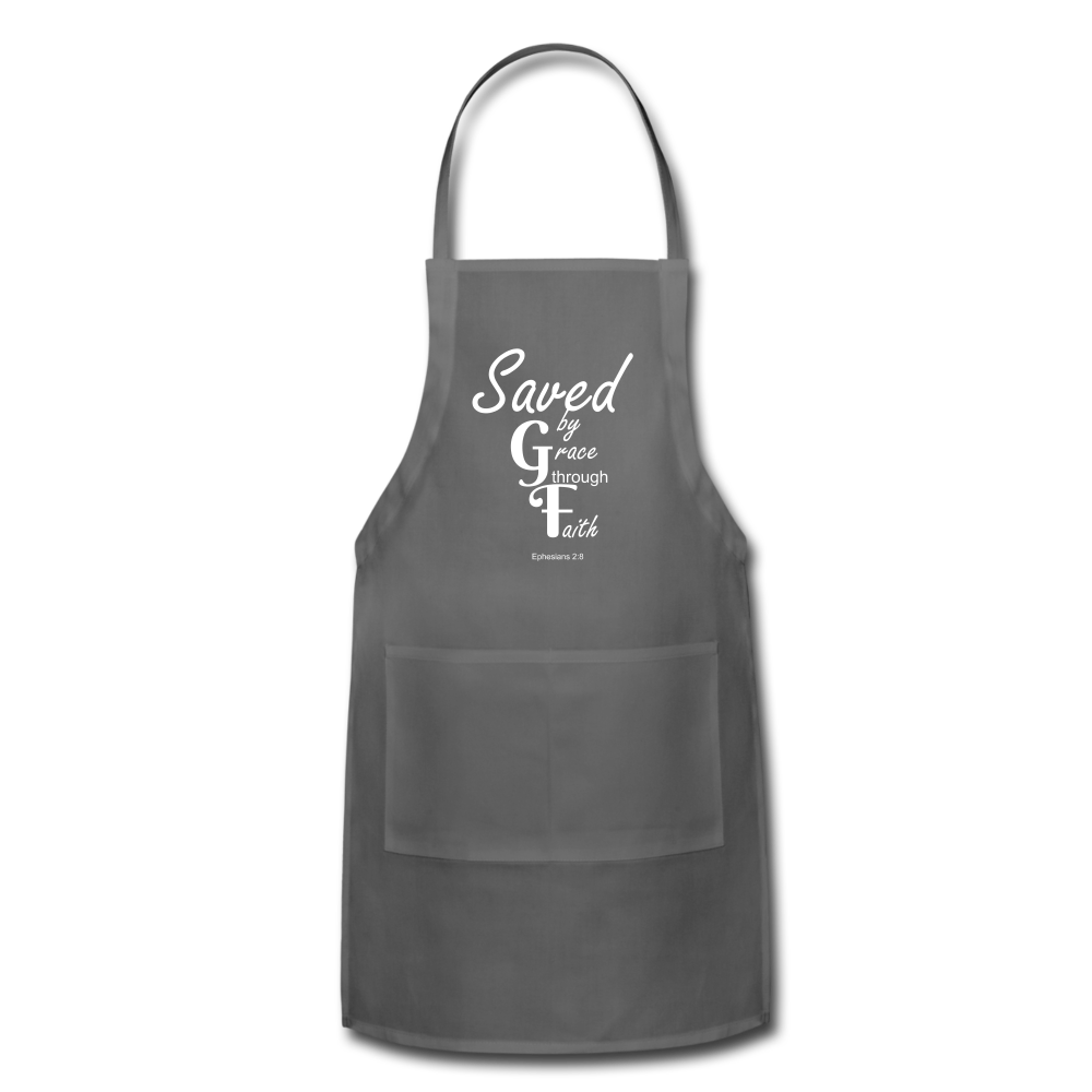 Saved By Grace Through Faith Adjustable Apron Elisheba M6:33