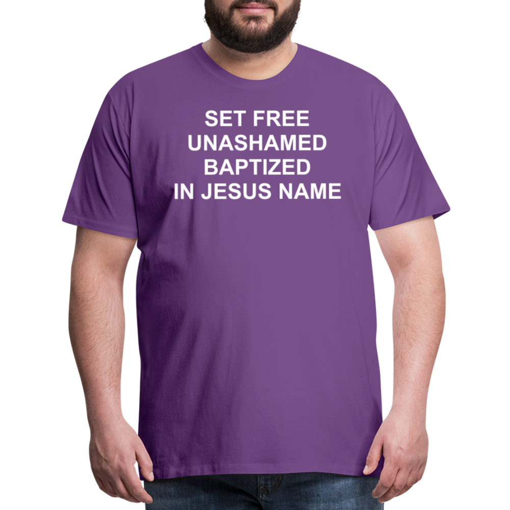 Set Free Men's Premium T-Shirt Elisheba M6:33