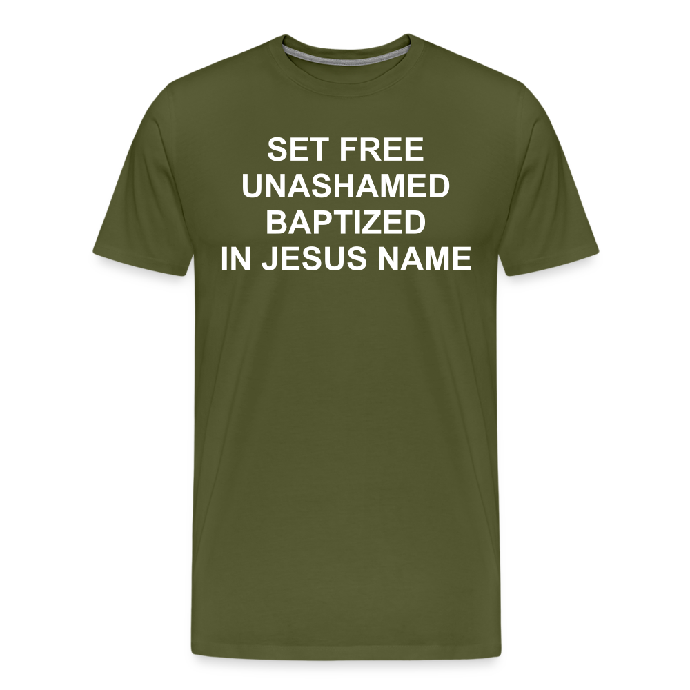 Set Free Men's Premium T-Shirt Elisheba M6:33