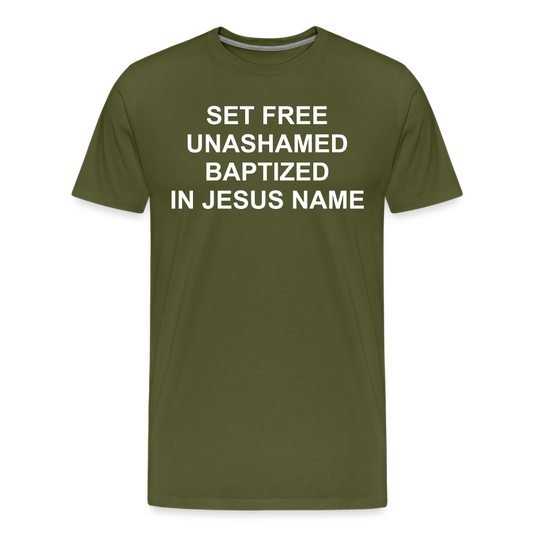 Set Free Men's Premium T-Shirt Elisheba M6:33