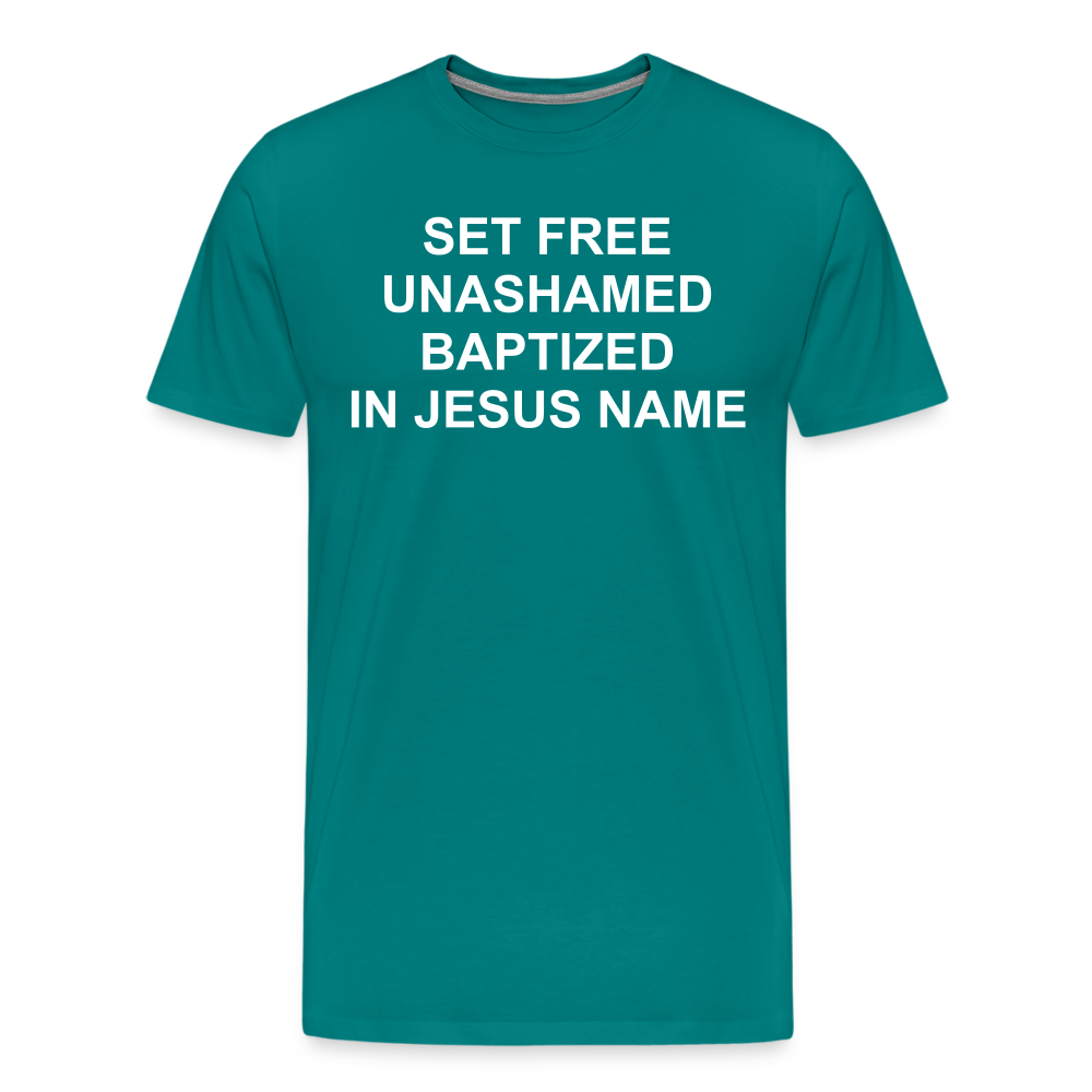 Set Free Men's Premium T-Shirt Elisheba M6:33