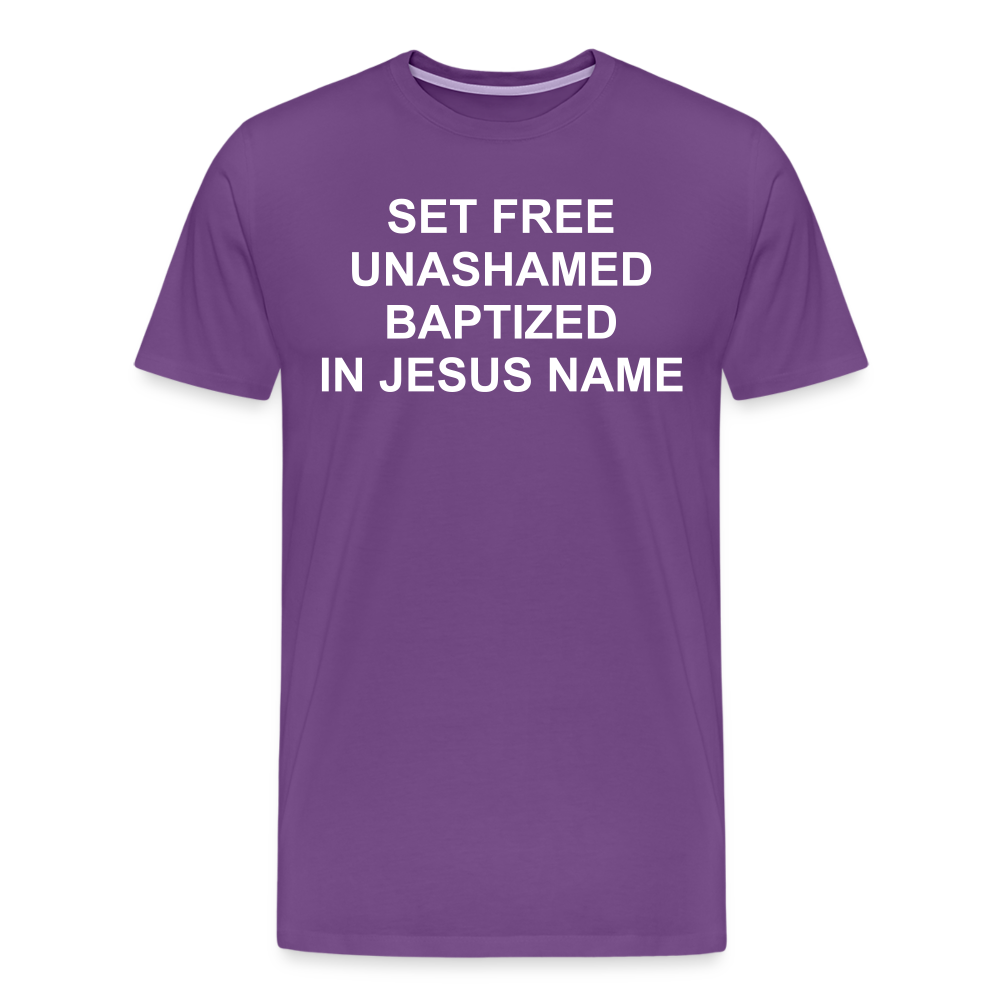 Set Free Men's Premium T-Shirt Elisheba M6:33