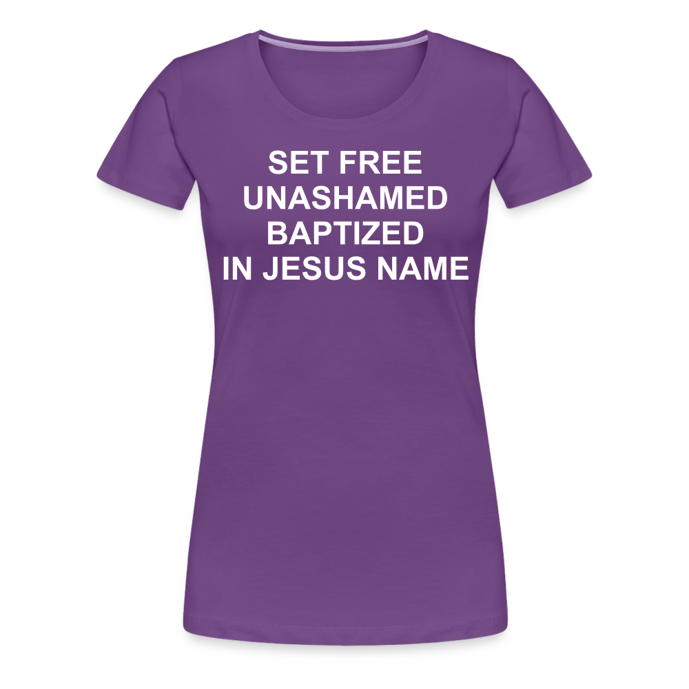 Set Free Women’s Premium T-Shirt Elisheba M6:33