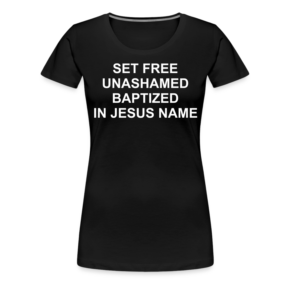 Set Free Women’s Premium T-Shirt Elisheba M6:33