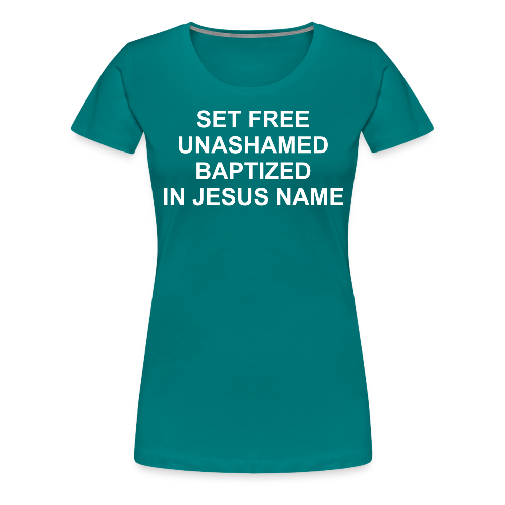 Set Free Women’s Premium T-Shirt Elisheba M6:33