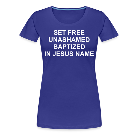 Set Free Women’s Premium T-Shirt Elisheba M6:33