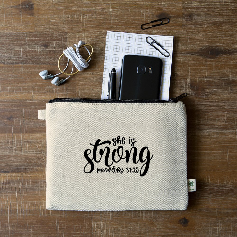She Is Strong Carry All Pouch Elisheba M6:33