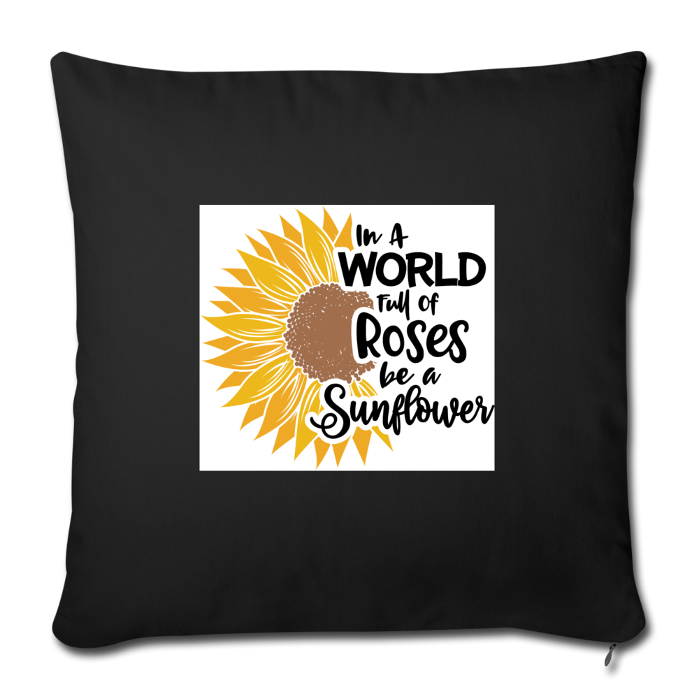 Sunflower Throw Pillow Cover 18” x 18” Elisheba M6:33