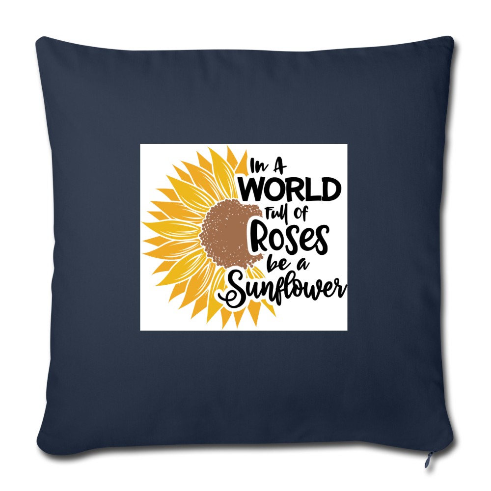 Sunflower Throw Pillow Cover 18” x 18” Elisheba M6:33