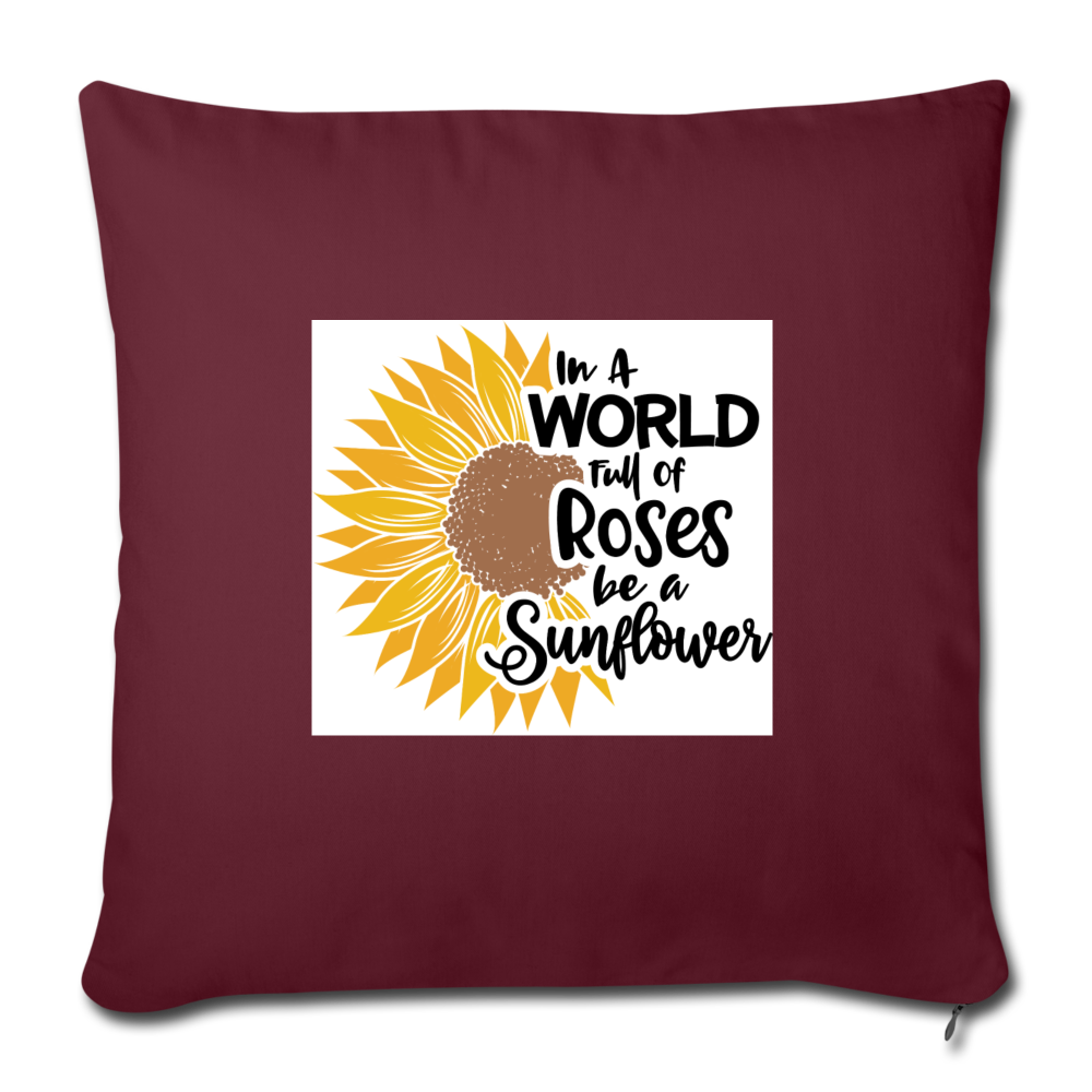 Sunflower Throw Pillow Cover 18” x 18” Elisheba M6:33