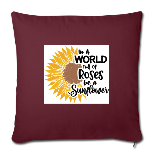 Sunflower Throw Pillow Cover 18” x 18” Elisheba M6:33