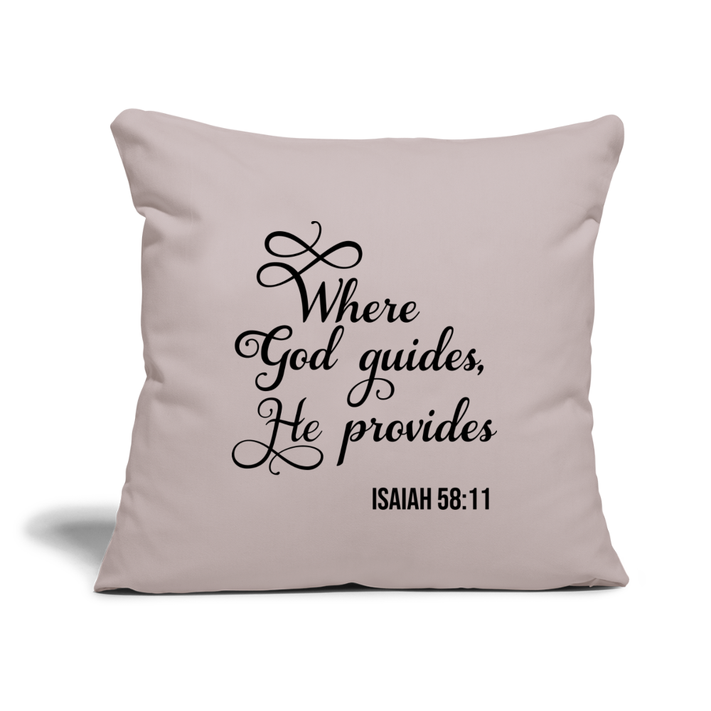 Where God Guides Throw Pillow Cover 17.5” x 17.5” Elisheba M6:33