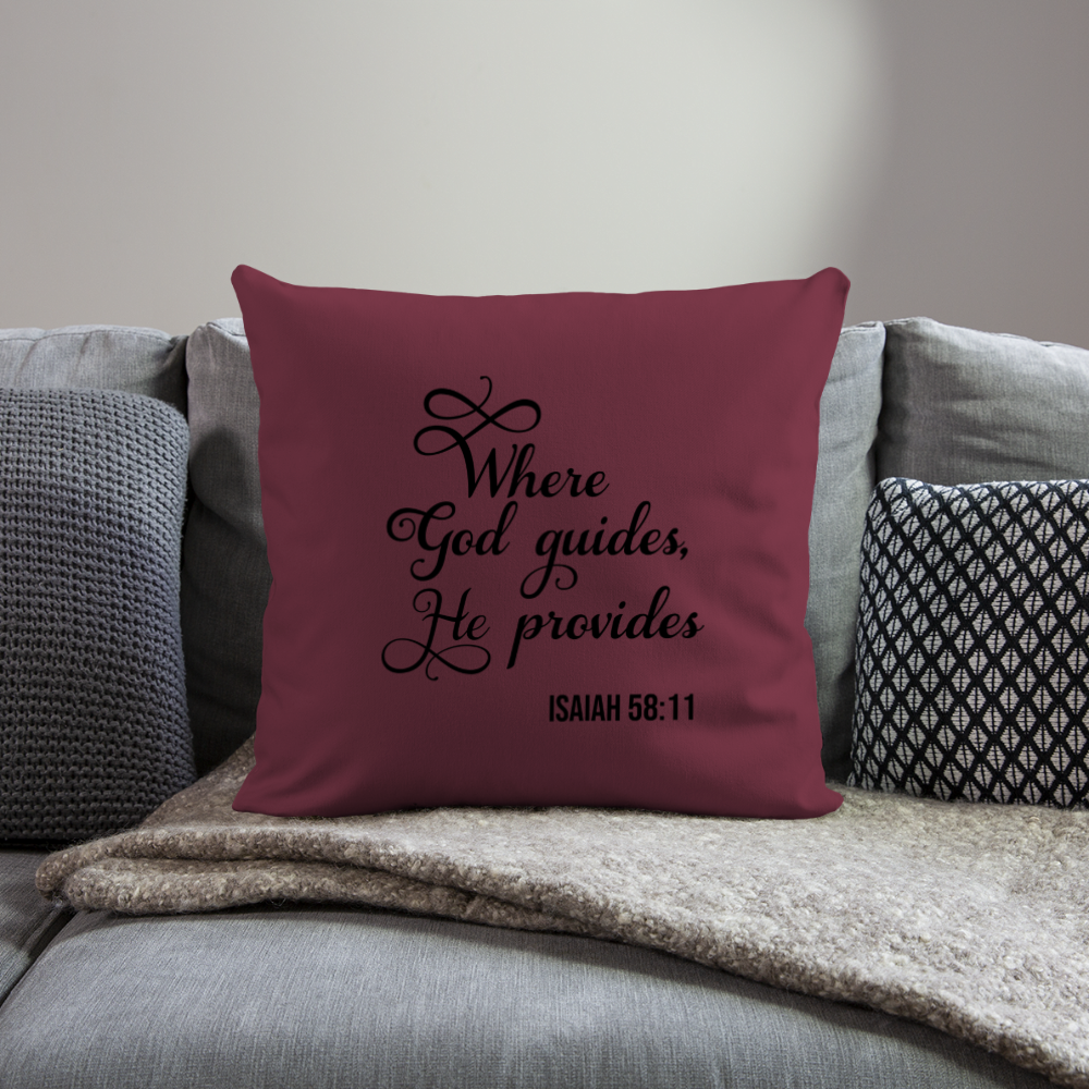 Where God Guides Throw Pillow Cover 17.5” x 17.5” Elisheba M6:33