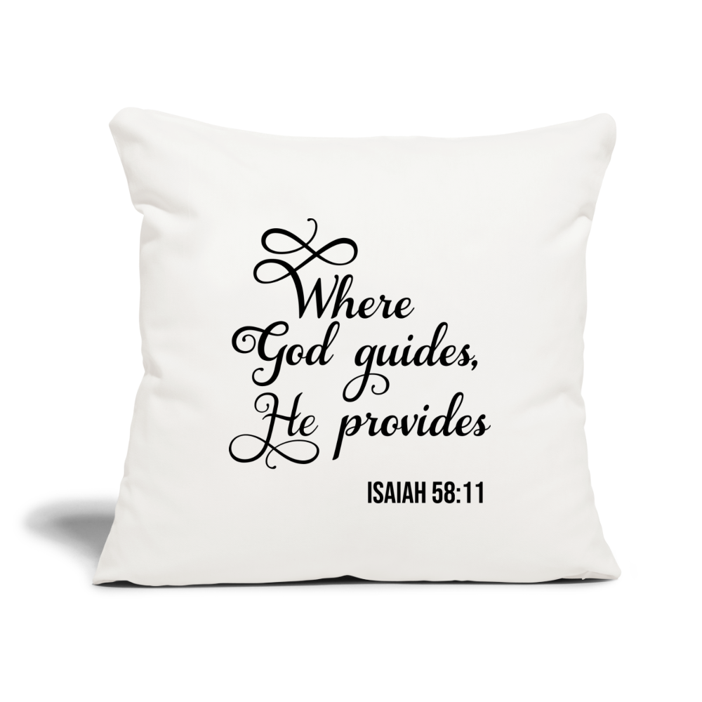 Where God Guides Throw Pillow Cover 17.5” x 17.5” Elisheba M6:33