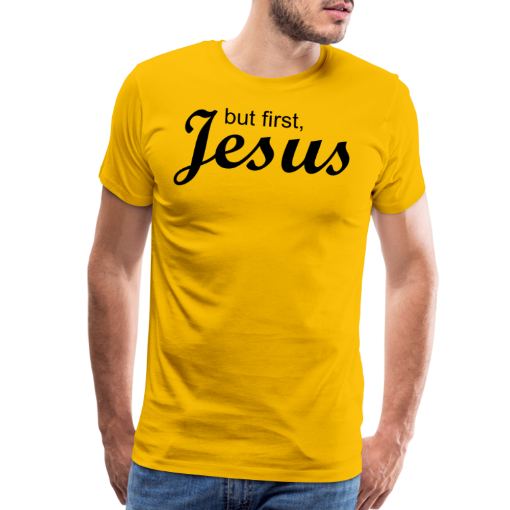 But First Men's Premium T-Shirt - sun yellow