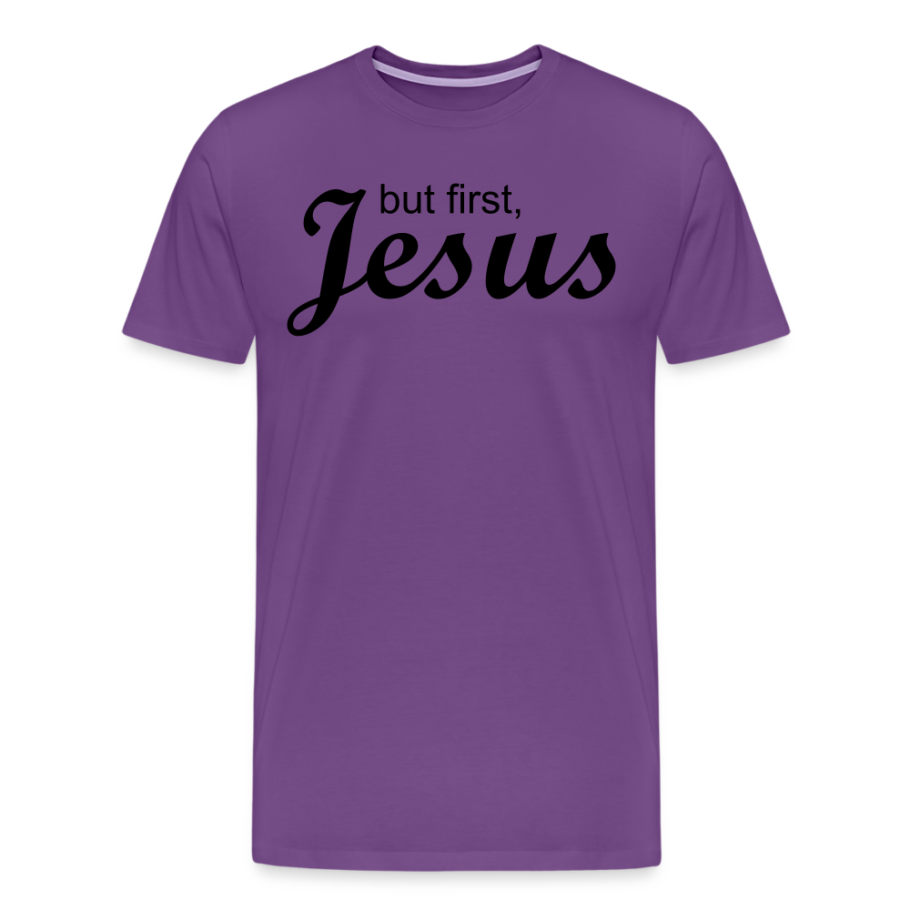 But First Men's Premium T-Shirt - purple