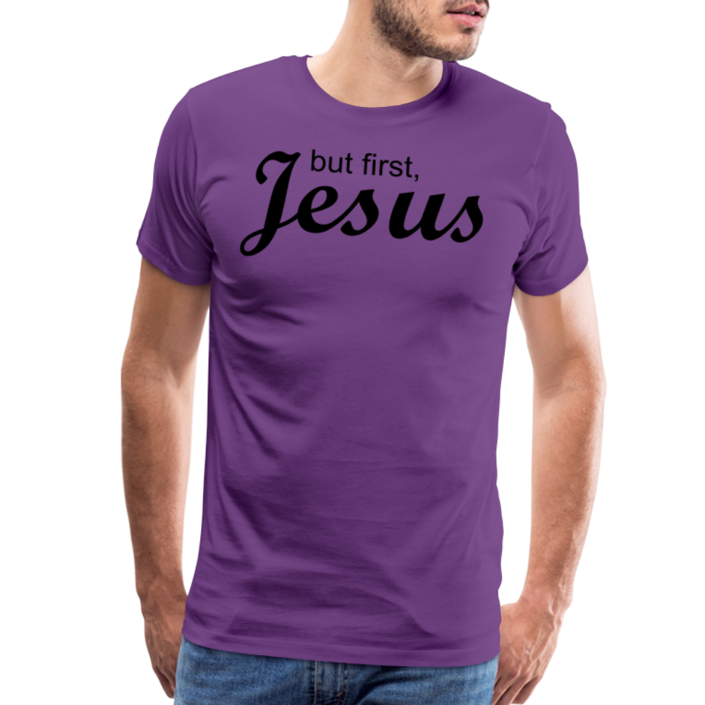 But First Men's Premium T-Shirt - purple