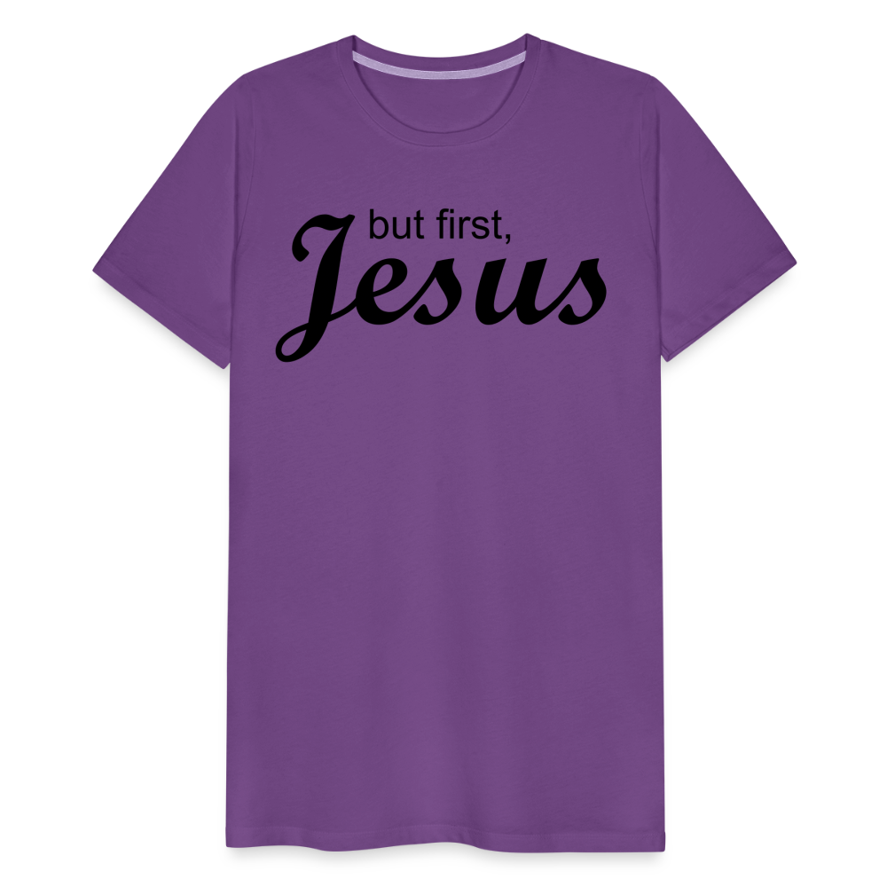 But First Men's Premium T-Shirt - purple