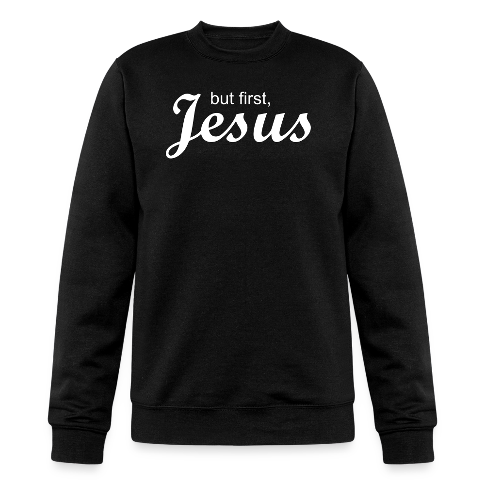 But First Champion Unisex Powerblend Sweatshirt - black