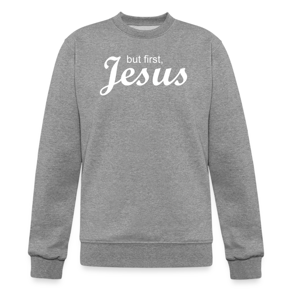 But First Champion Unisex Powerblend Sweatshirt - heather gray